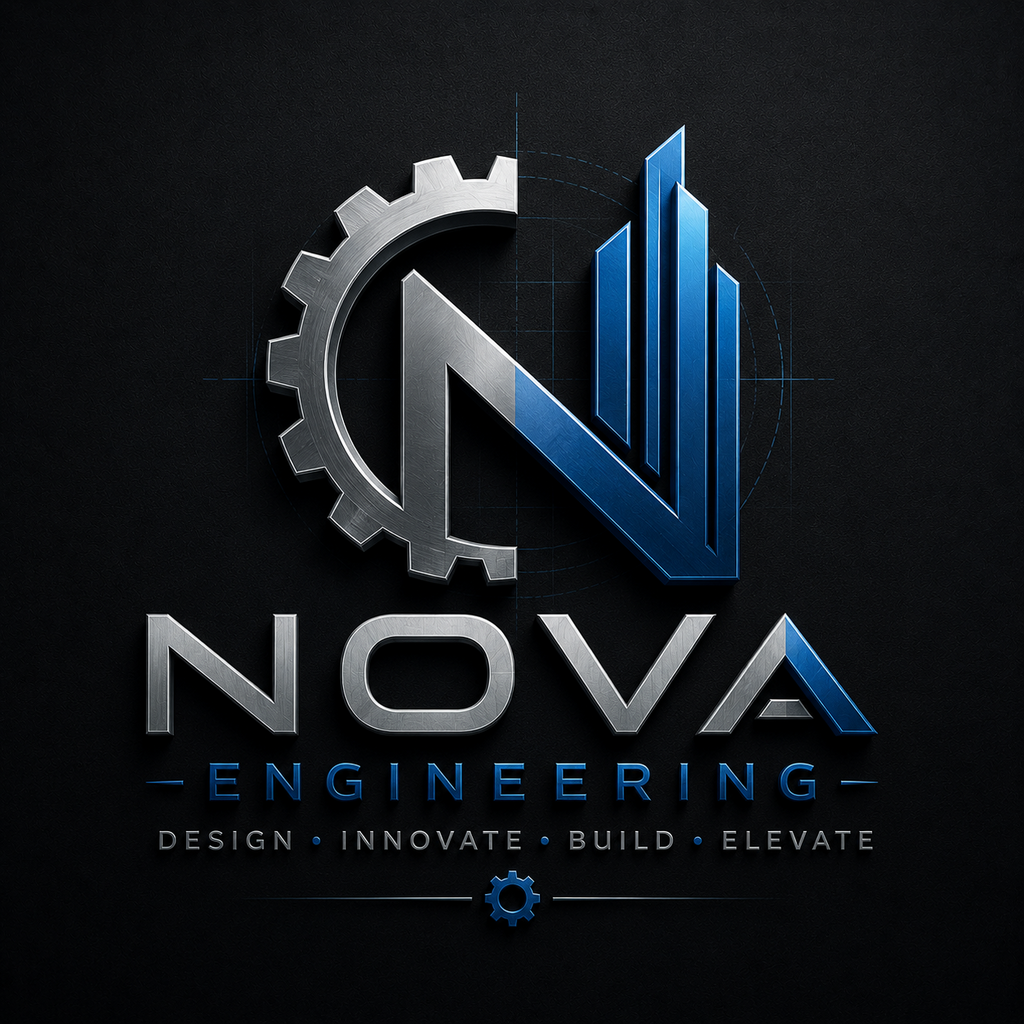 Engineering business dark logo design