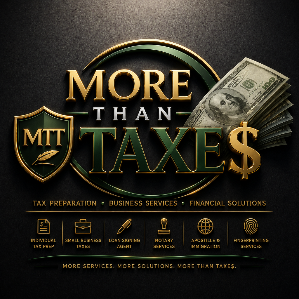 Tax business logo on dark background