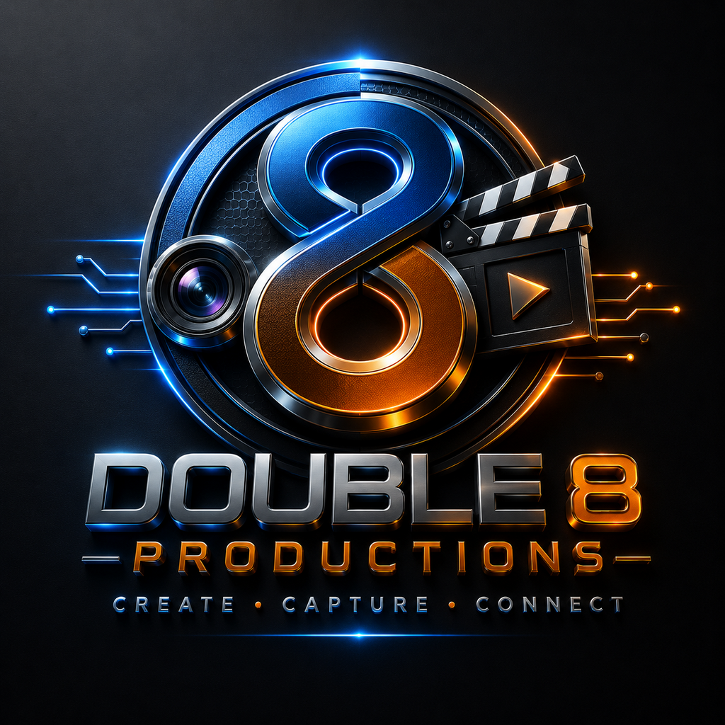 Double 8 Productions custom logo design