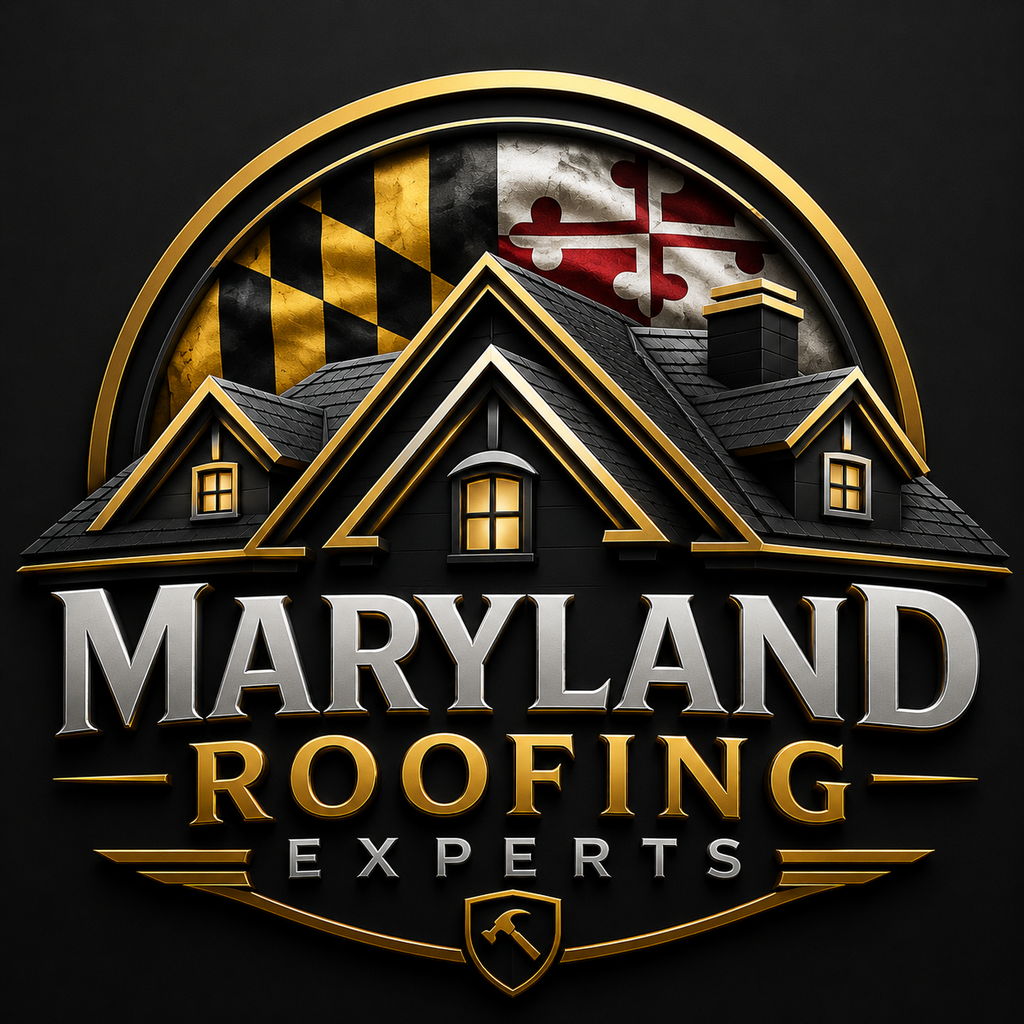 Roofing logo dark background design