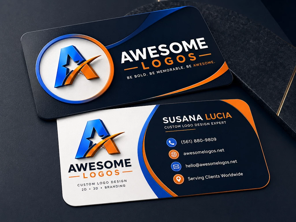 Professional business card graphic design