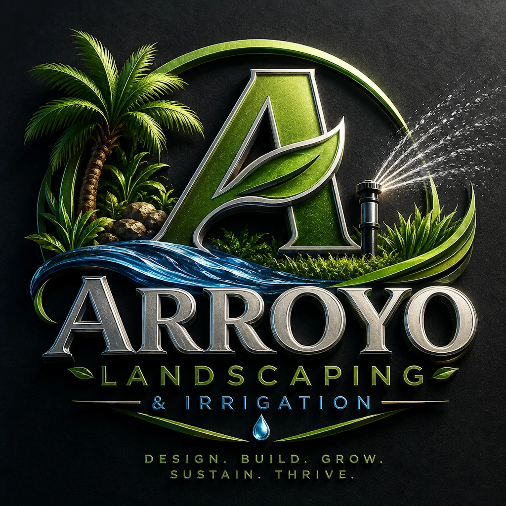 Landscaping and irrigation custom logo design
