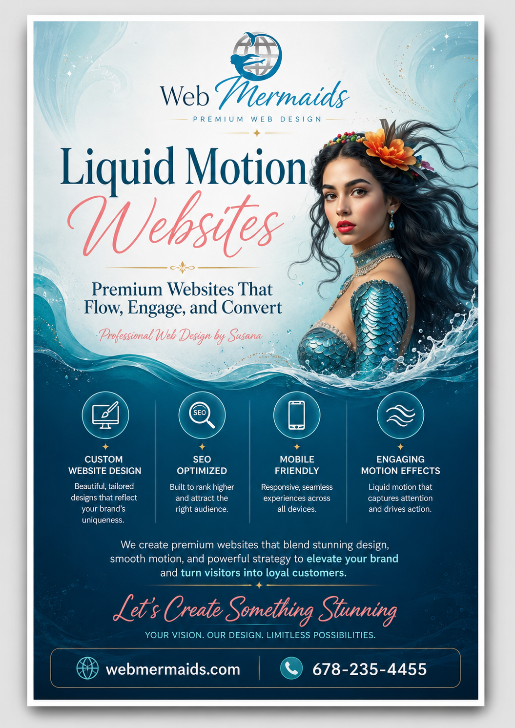 Custom promotional flyer design by Awesome Logos